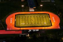 Churchville-Chili Stadium Turf Field at Night